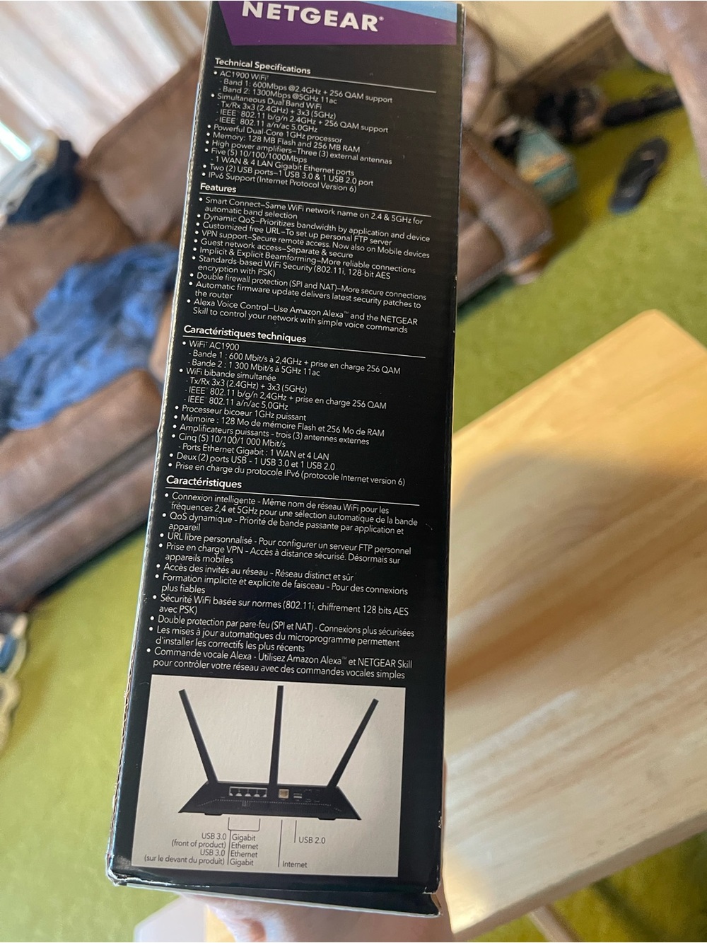 NETGEAR Nighthawk AC1900 Model R7000 Smart Wi Fi Router OPEN BOX - Picture 7 of 7